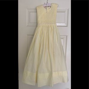 Strasburg Girls Yellow Smocked Dress —Size 4y
